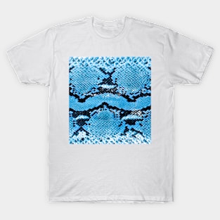 Blue Snake Skin Pattern T-Shirt